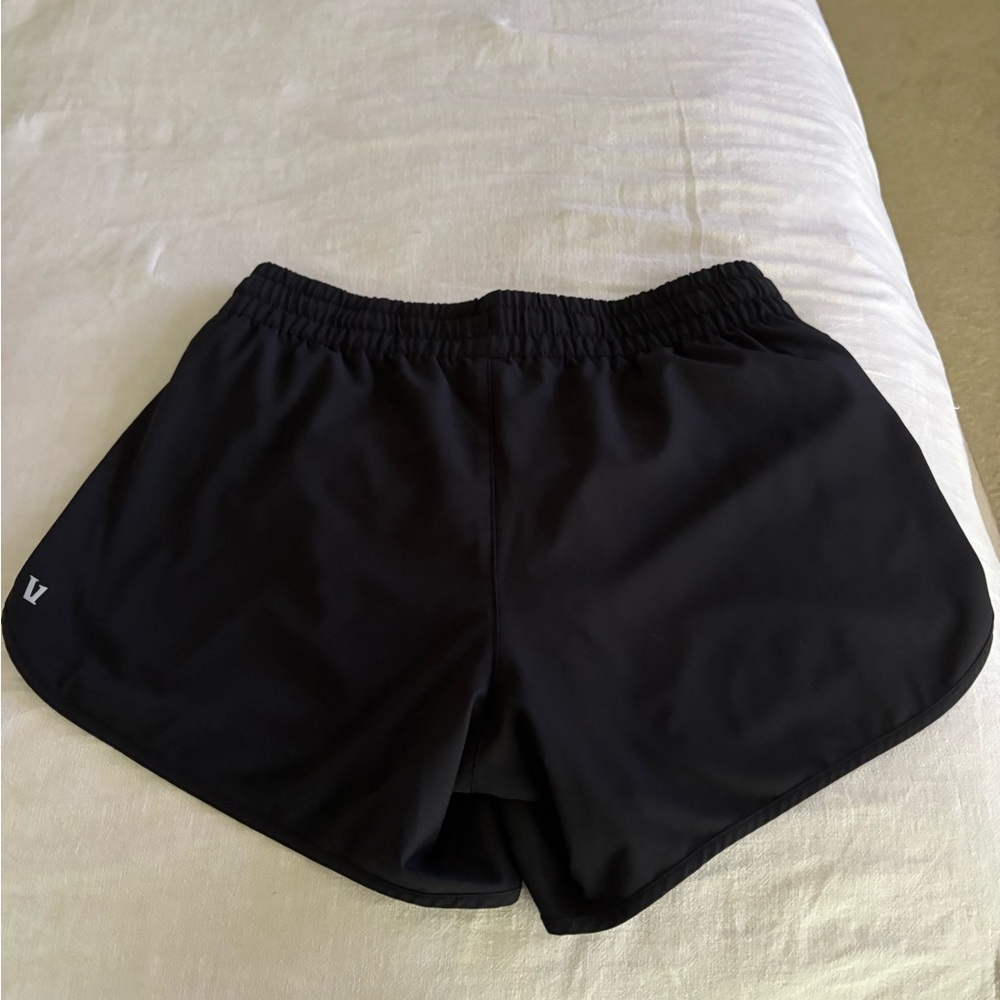 Vuori Women's Charcoal Athletic Shorts - Picture 2 of 3